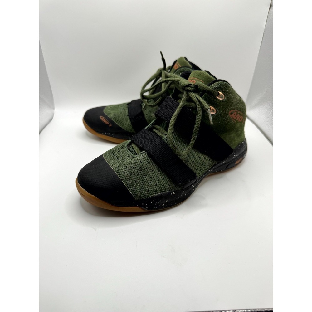 AND1 Chosen One II D3033BGBT Kids 5 Wide Green Gum Lace Up Basketball Shoes